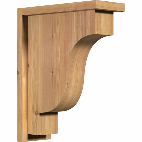 Ekena Millwork Newport Smooth Corbel w/Backplate, Western Red Cedar, 5 1/2"W x 14"D x 18"H COR06X14X18NEW01SWR - main